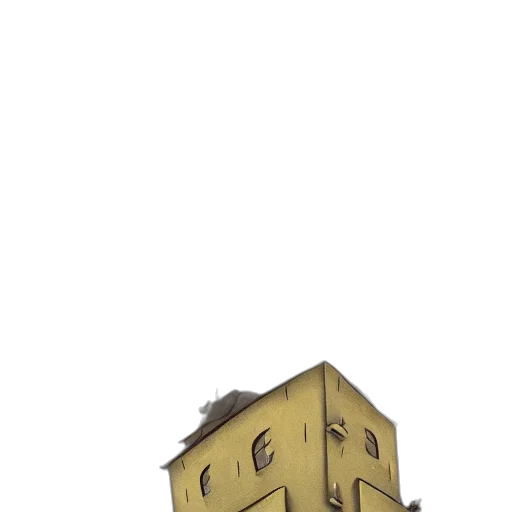 building, furniture, umbrella, robot, concept art, 3d render, photorealistic, pixel art transparent PNG cut-out