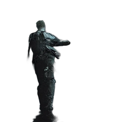 robot, staff, weapon, jacket transparent PNG cut-out