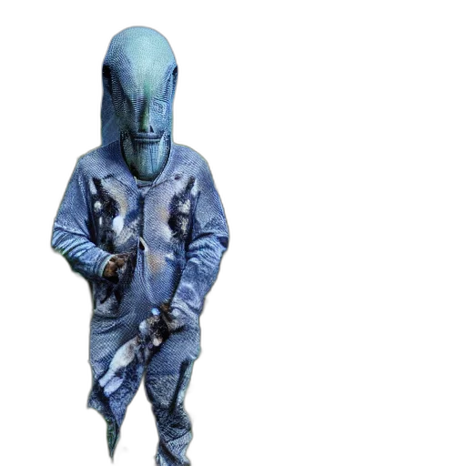 creature, jacket, robot, staff, concept art, 3d render, vaporwave, cyberpunk transparent PNG cut-out