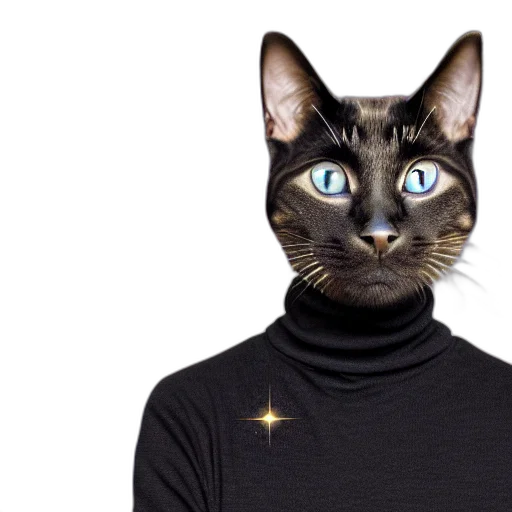 staff, animal, dress, creature, photorealistic, outer space, bust, portrait transparent PNG cut-out