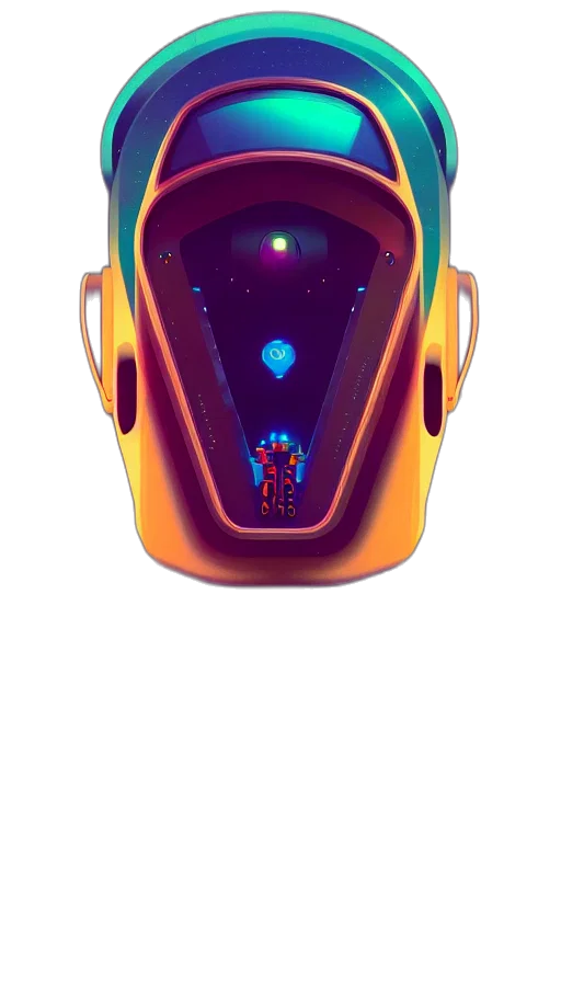 robot, face, mask, car, concept art, cyberpunk, 3d render, pixel art transparent PNG cut-out
