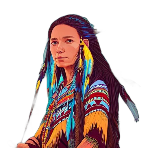 face, jewelry, staff, hair, photorealistic, concept art, fantasy art, pixel art transparent PNG cut-out