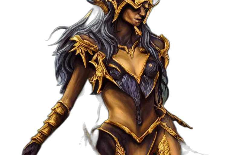 mask, fantasy art, concept art, comic book art, pixel art, golden, dark, elf transparent PNG cut-out
