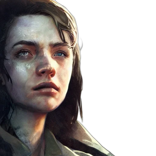 face, jacket, concept art, photorealistic transparent PNG cut-out