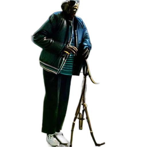 staff, jacket, weapon, robot, concept art, 3d render, photorealistic, pixel art transparent PNG cut-out