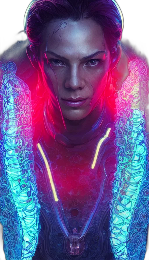 face, robot, jacket, jewelry transparent PNG cut-out