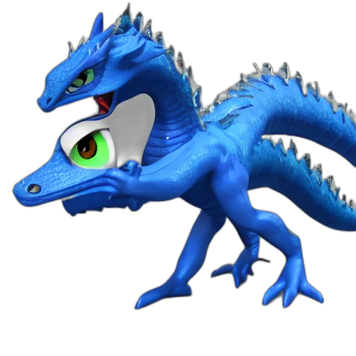 dragon, creature, animal, staff transparent PNG cut-out