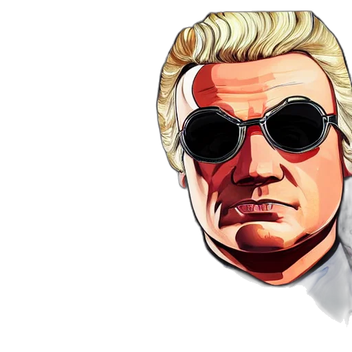 face, jacket, mask, comic book art transparent PNG cut-out