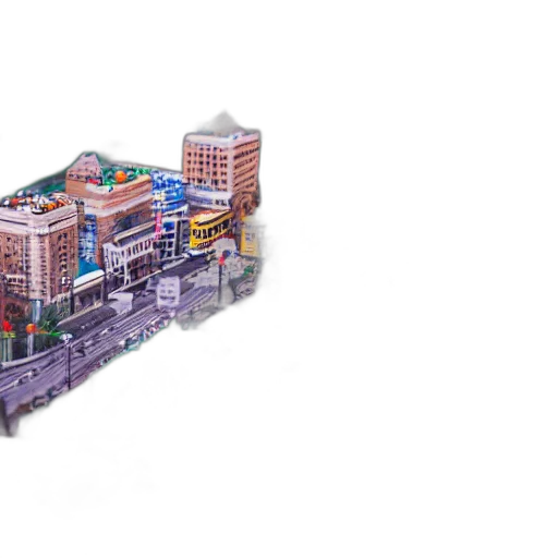 building, 3d render, pixel art, concept art, large, scale, city, made transparent PNG cut-out