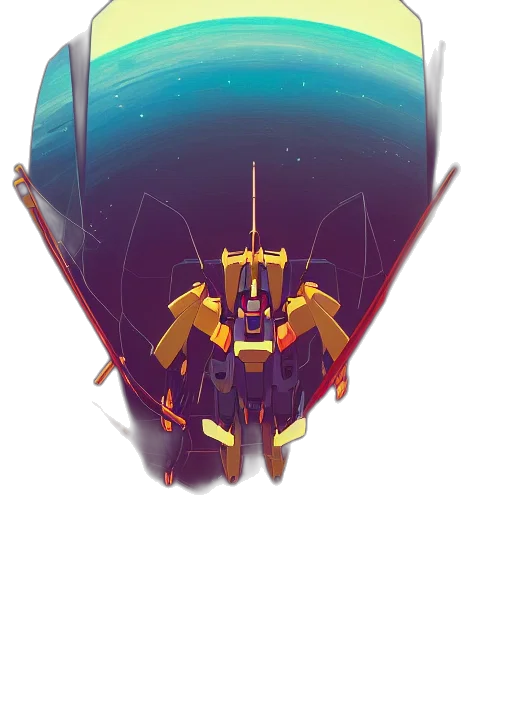 robot, crown, weapon, creature transparent PNG cut-out