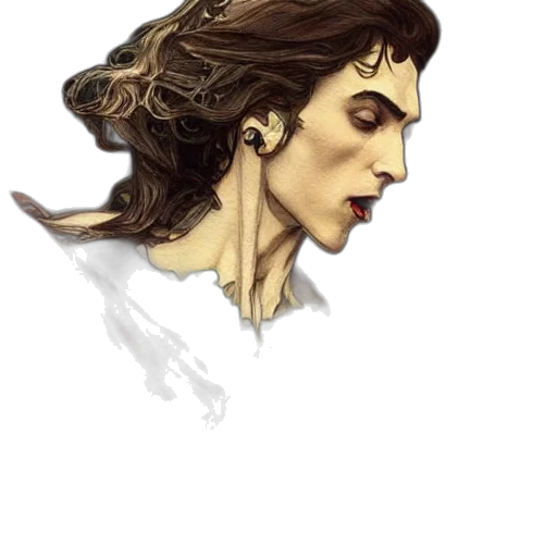 face, hair, fantasy art, concept art transparent PNG cut-out