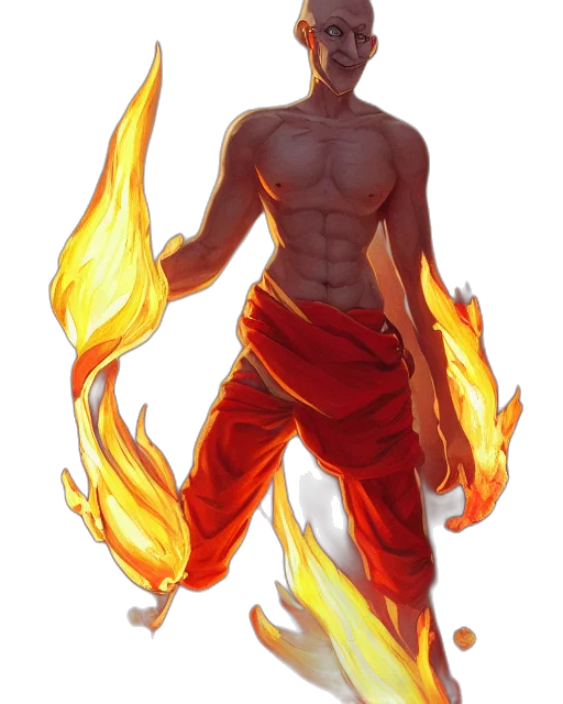 staff, concept art, fantasy art, pixel art, comic book art, fire, red, golden transparent PNG cut-out