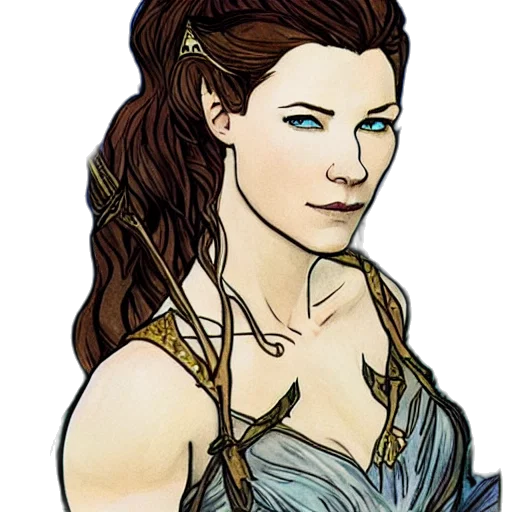 dragon, face, jewelry, staff transparent PNG cut-out