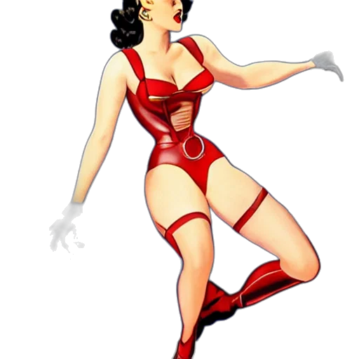 dress, comic book art, cartoon, concept art, pixel art, red, scarlett, johansson transparent PNG cut-out