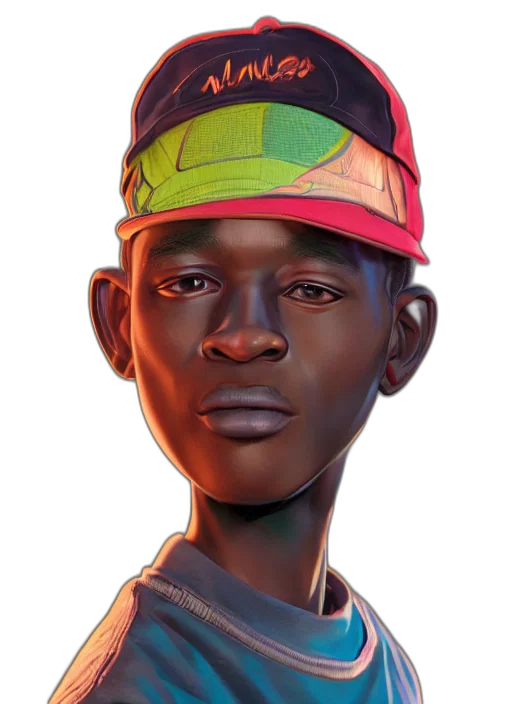 face, hat, crown, mask, photorealistic, concept art, 3d render, cartoon transparent PNG cut-out