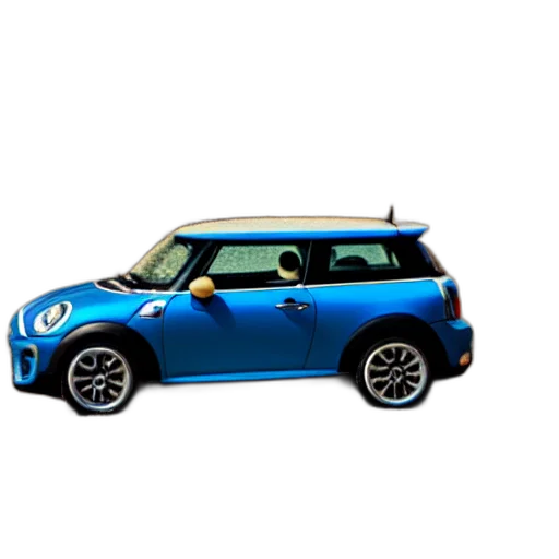 car, 3d render, photorealistic, concept art, blue, photo, miniature, mini transparent PNG cut-out