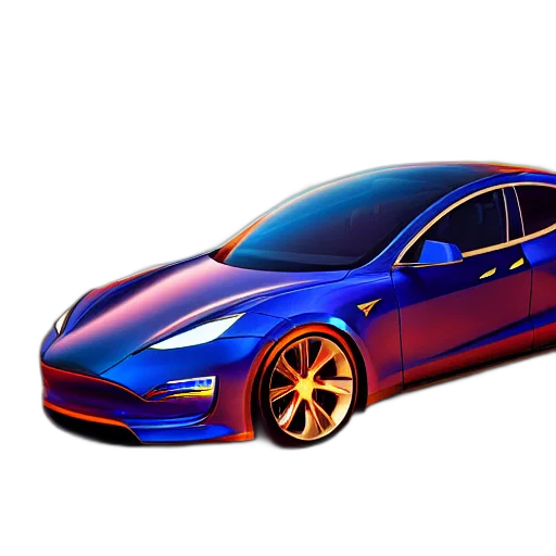 car, 3d render, concept art, photorealistic transparent PNG cut-out