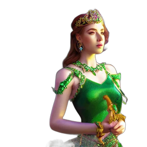 crown, jewelry, dress, fantasy art transparent PNG cut-out