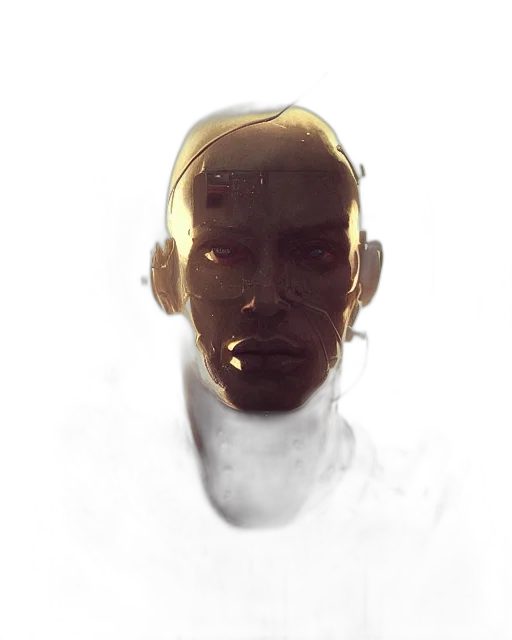 face, mask, staff, robot transparent PNG cut-out