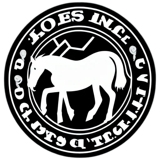 staff, monochrome, horse, logo transparent PNG cut-out
