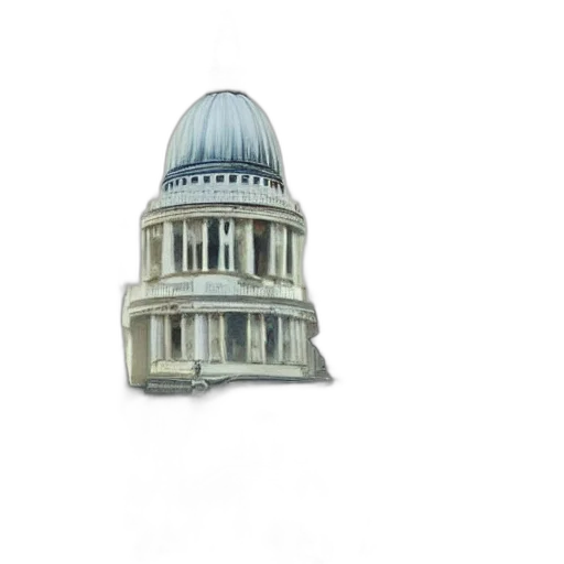building, crown, hat, umbrella, 3d render, photorealistic, concept art, pixel art transparent PNG cut-out