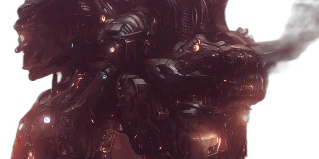 robot, weapon, concept art, cyberpunk transparent PNG cut-out