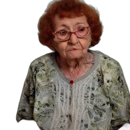 face, dress, staff, photorealistic, grandma, giving, interested, eyes transparent PNG cut-out