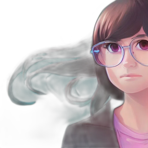 face, robot, jacket, anime, photorealistic, concept art, watercolor, fog transparent PNG cut-out