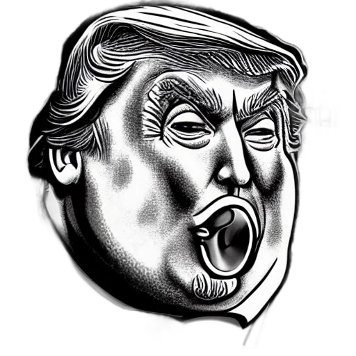 mask, face, cartoon, photorealistic, comic book art, close, portrait, obese transparent PNG cut-out