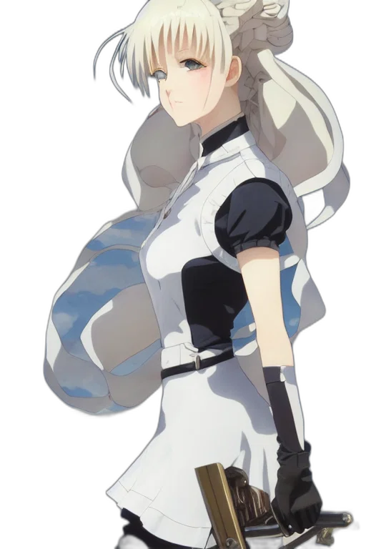 staff, dress, sword, robot, anime, concept art, cartoon, pixel art transparent PNG cut-out