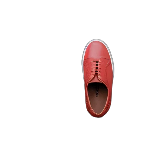shoes, 3d render, photorealistic, red, spherical transparent PNG cut-out