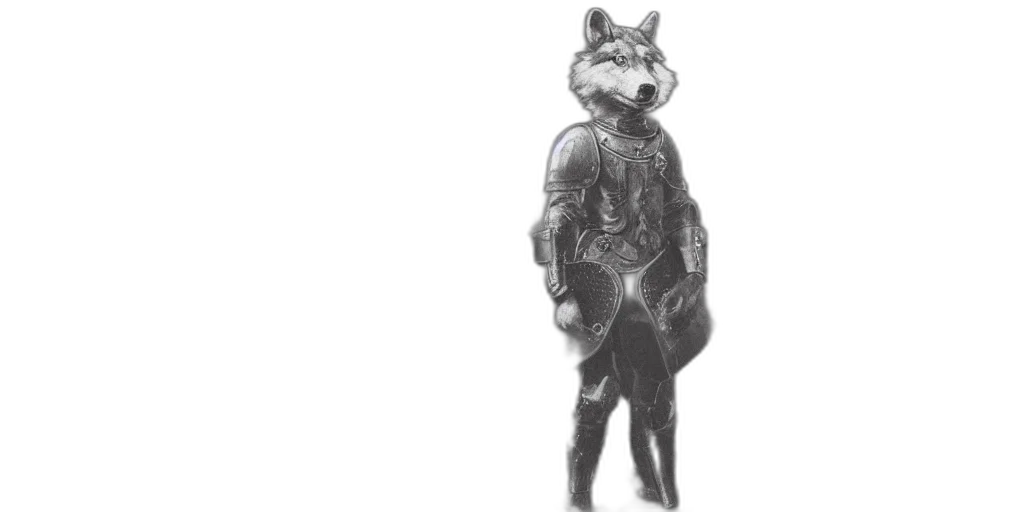 animal, jacket, sword, staff transparent PNG cut-out