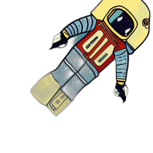 robot, staff, jacket, weapon, pixel art, concept art, cartoon, comic book art transparent PNG cut-out