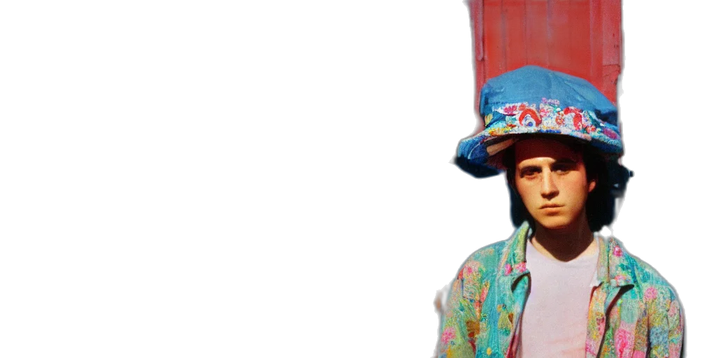 hat, jacket, face, staff, photorealistic, vaporwave, 3d render, detailed transparent PNG cut-out