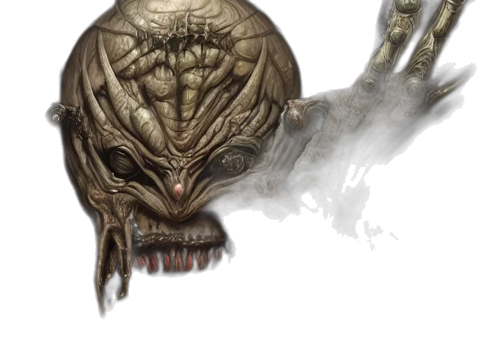 creature, mask, face, dragon, concept art, fantasy art, photorealistic, comic book art transparent PNG cut-out