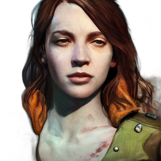 face, jacket, concept art, photorealistic transparent PNG cut-out