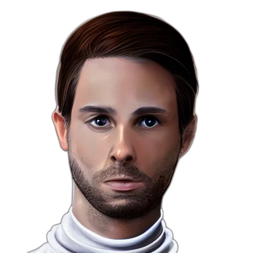 face, staff, robot, photorealistic, concept art, cartoon, fantasy art, outer space transparent PNG cut-out