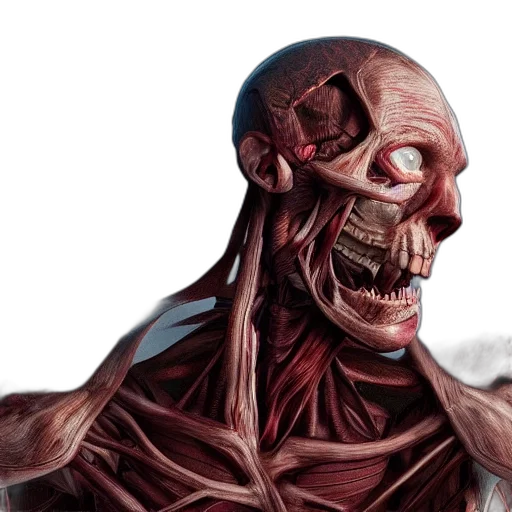face, mask, creature, robot, concept art, photorealistic, comic book art, 3d render transparent PNG cut-out