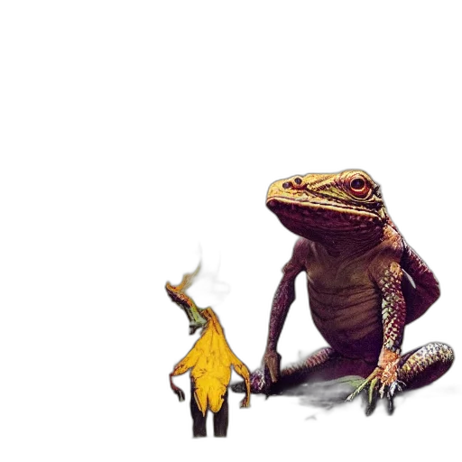creature, dragon, animal, staff transparent PNG cut-out