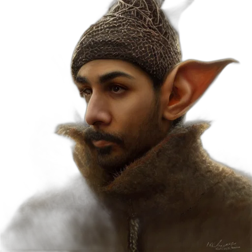 hat, staff, face, dragon, fantasy art, photorealistic, concept art, 3d render transparent PNG cut-out