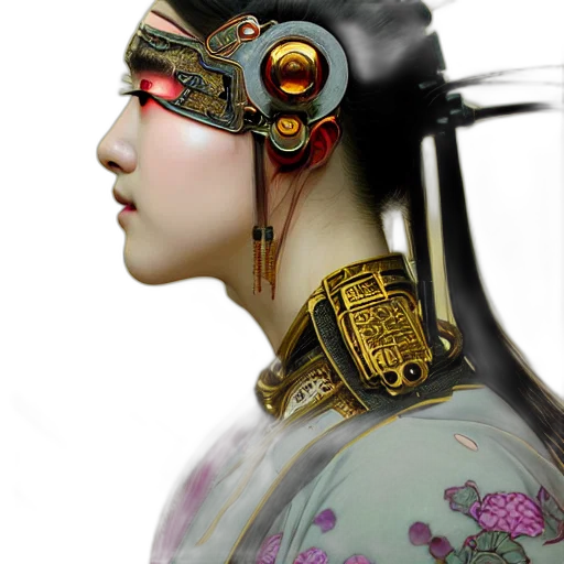 mask, jewelry, face, robot, photorealistic, fantasy art, concept art, oil painting transparent PNG cut-out