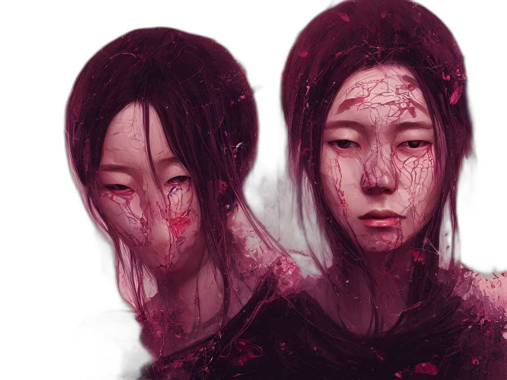 face, mask, creature, concept art transparent PNG cut-out