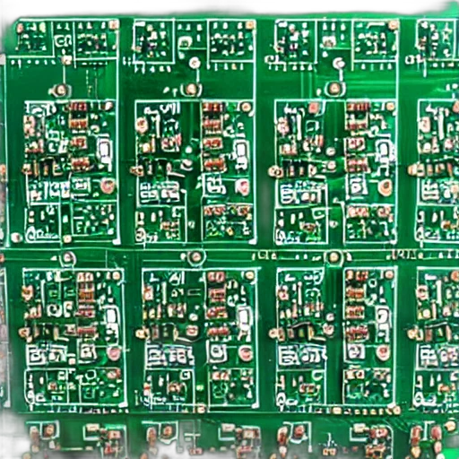 circuit, boards, components, held transparent PNG cut-out