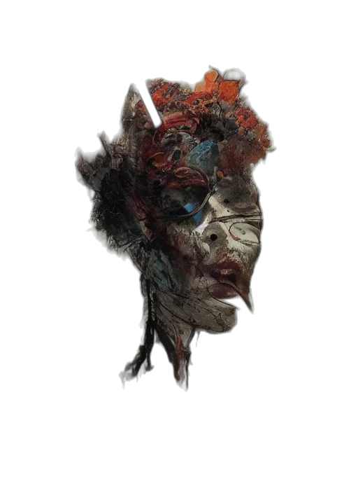 mask, face, crown, staff transparent PNG cut-out