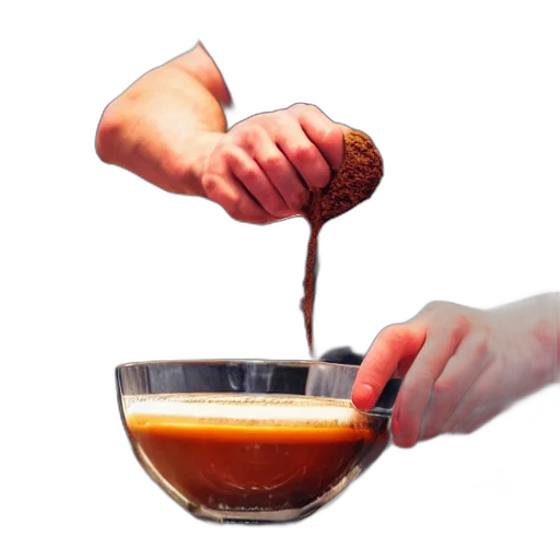 food, staff, weapon, photorealistic, 3d render, closeup, photograph, barista transparent PNG cut-out