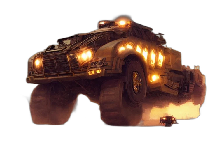 car, weapon, robot, concept art transparent PNG cut-out