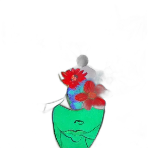 flower, crown, mask, bottle, concept art, photorealistic, watercolor, oil painting transparent PNG cut-out