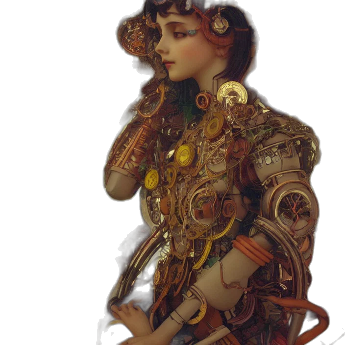 robot, dress, jewelry, jacket transparent PNG cut-out