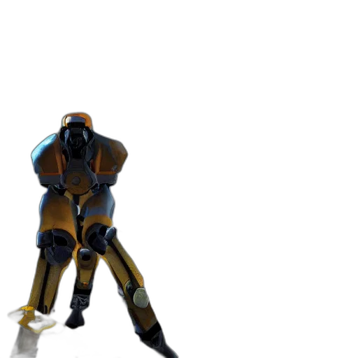 robot, weapon, staff, sword, concept art, 3d render, pixel art, cyberpunk transparent PNG cut-out
