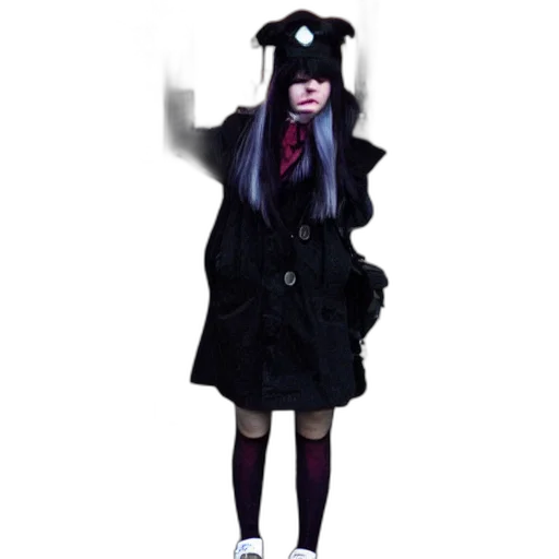 jacket, hat, staff, dress transparent PNG cut-out